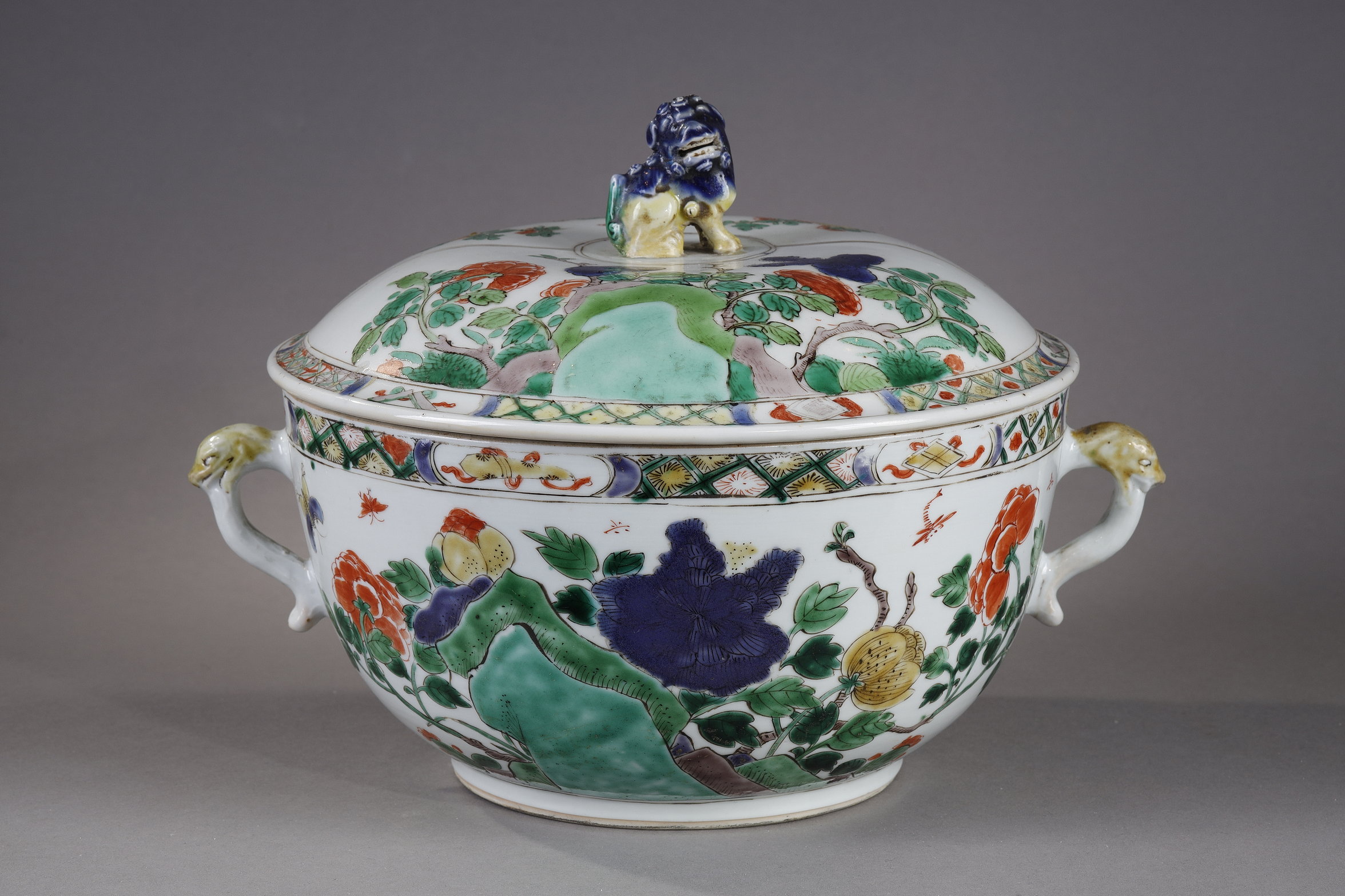 Ecuelle or tureen "famille verte" porcelain - Kangxi period